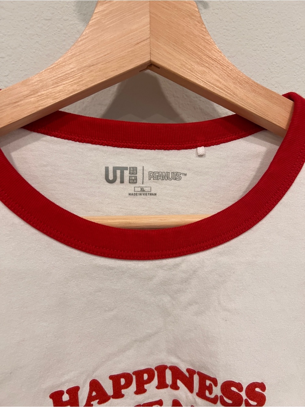 Peanuts White Tee with Red Ringer Trim - Peanuts Brand - Picture 2 of 2